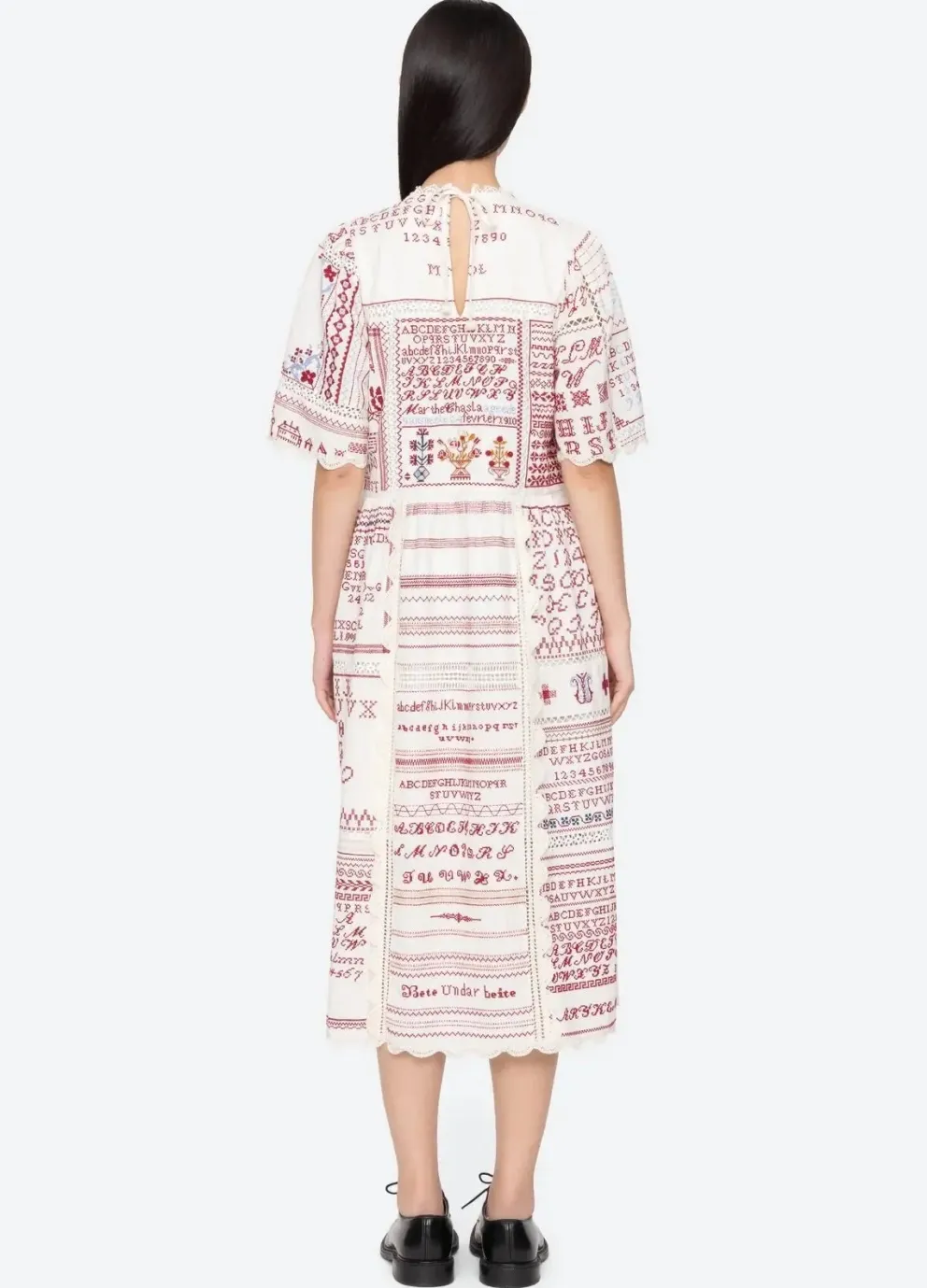 Kit embroidery midi dress