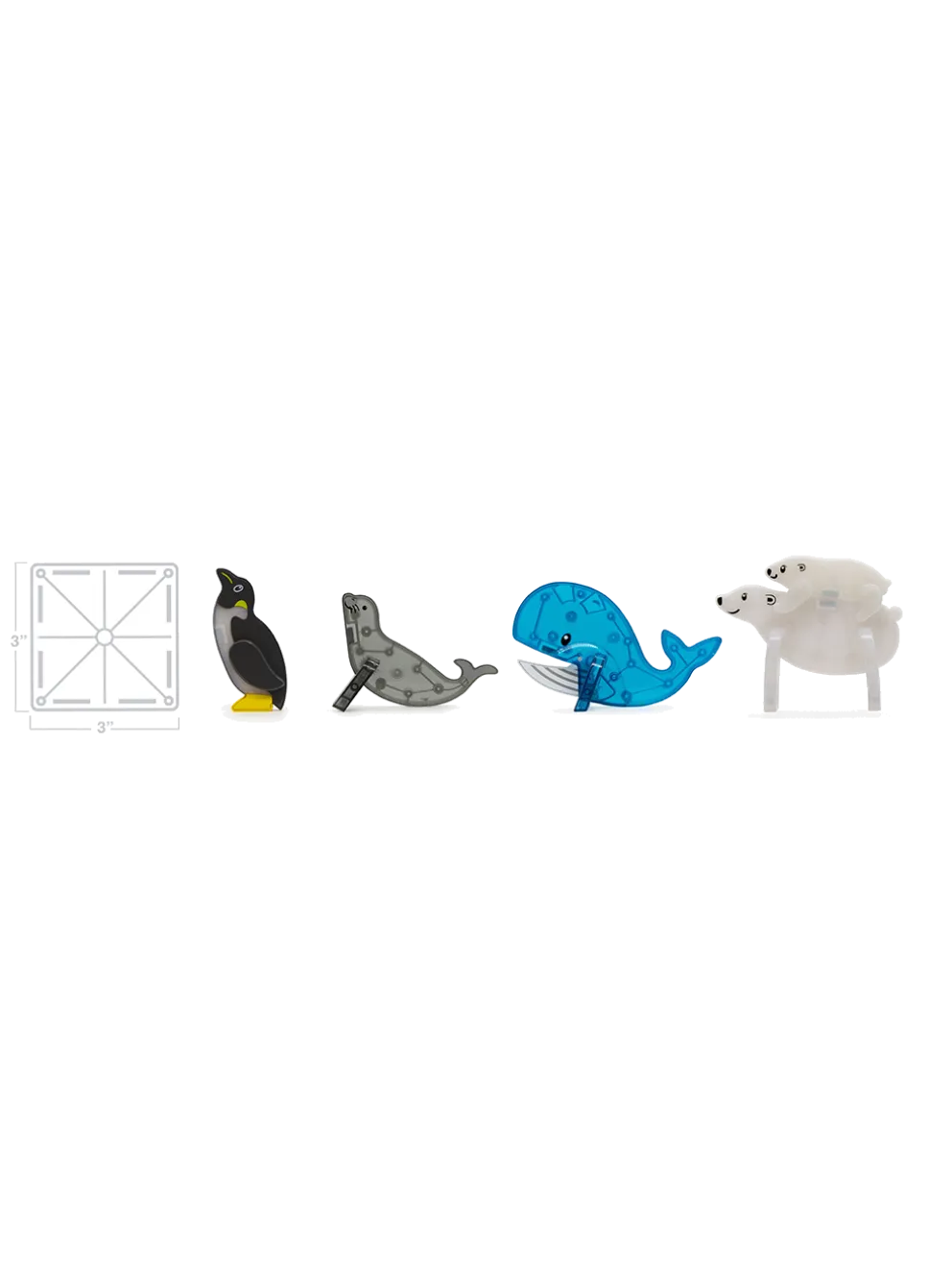 Klocki magnetyczne Arctic Animals 25 el.