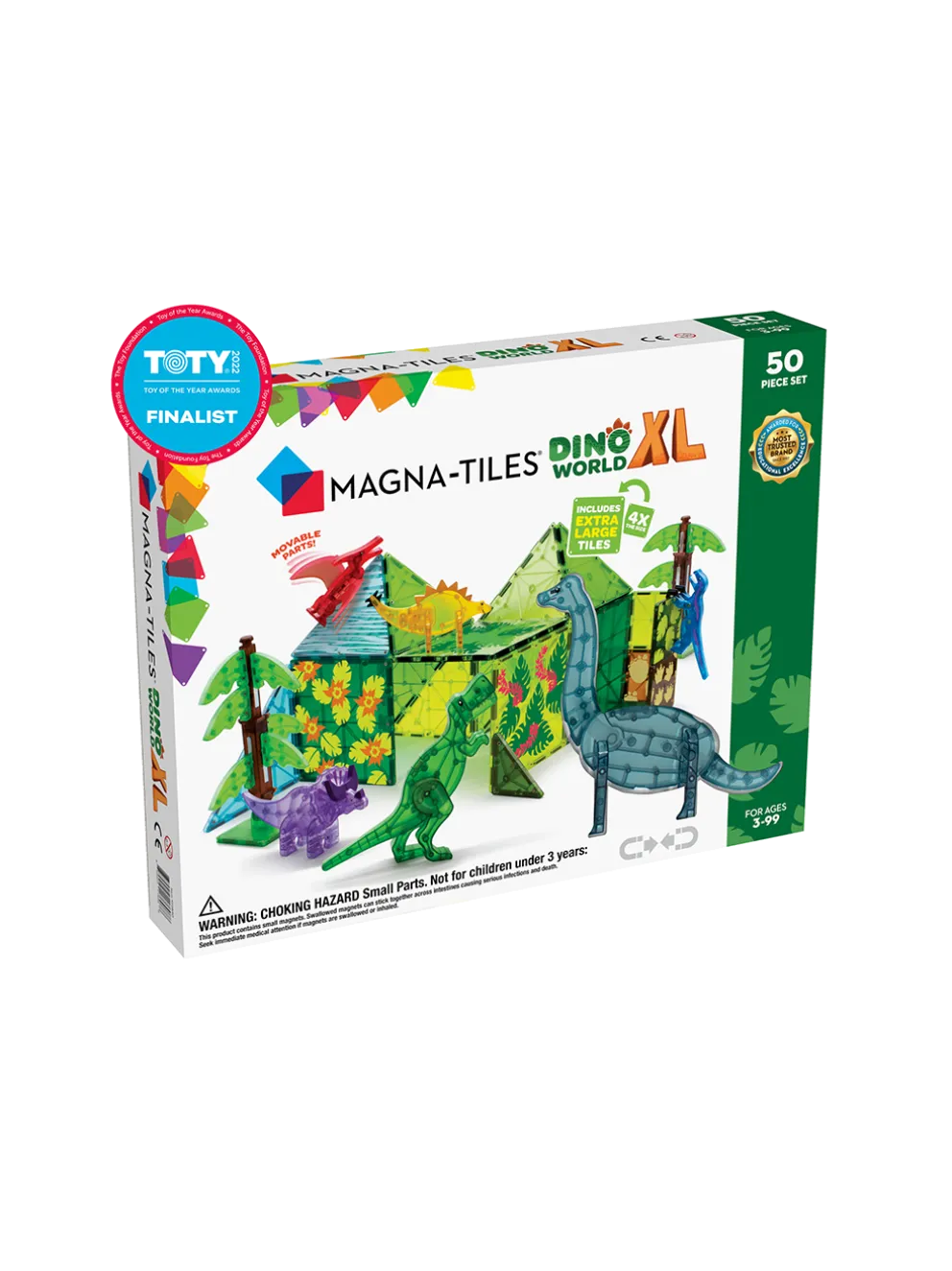Klocki magnetyczne Dino World XL 50 el.