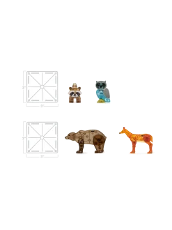 Klocki magnetyczne Forest Animals 25 el.