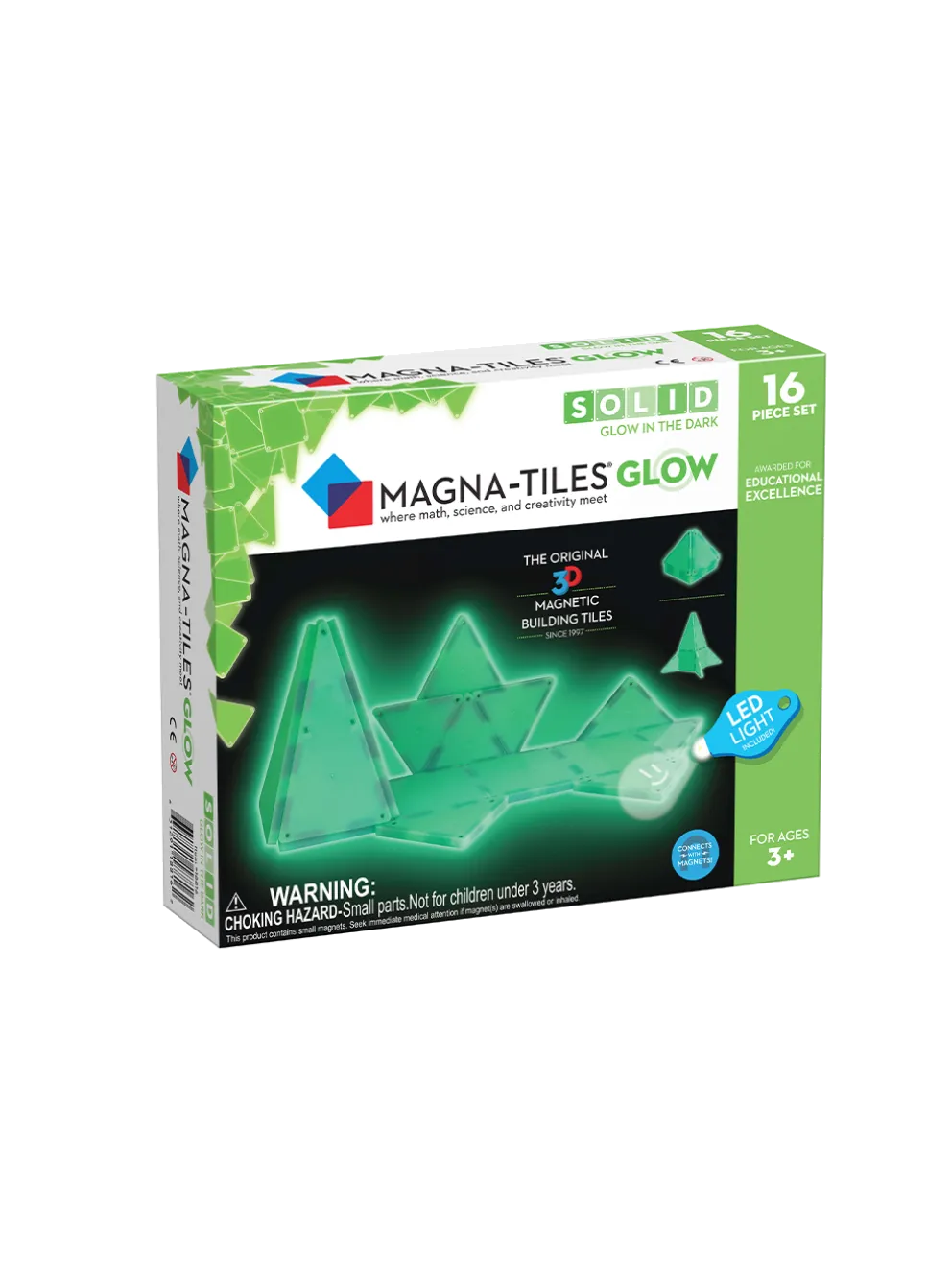 Klocki magnetyczne Glow 16 el.