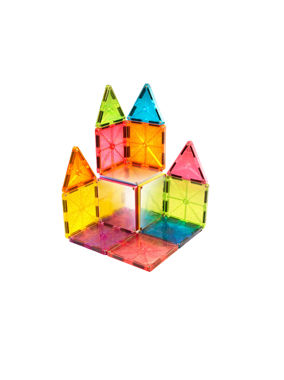 Klocki magnetyczne z brokatem Stardust 15 el.