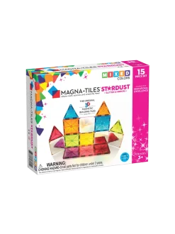 Klocki magnetyczne z brokatem Stardust 15 el.