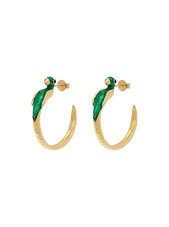 Kolczyki Bird Of Paradise Hoop Earrings