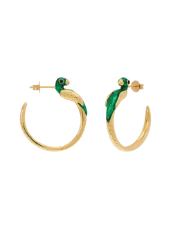 Kolczyki Bird Of Paradise Hoop Earrings
