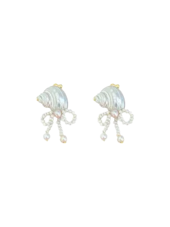 Kolczyki Shell & bow earrings