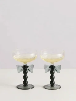 Komplet kieliszków Black Bow Coupes