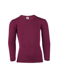 Koszulka longsleeve z wełny merino i jedwabiu