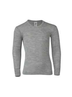 Koszulka longsleeve z wełny merino i jedwabiu