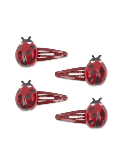 Ladybug Hair Clips 4-pack