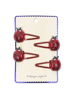 Ladybug Hair Clips 4-pack