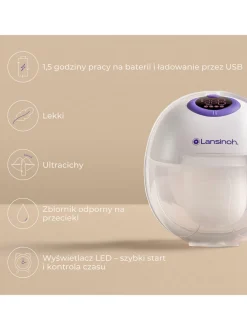 Laktator podwójny bezprzewodowy Hands-free