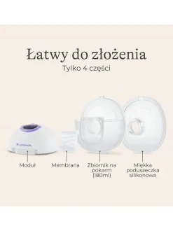 Laktator podwójny bezprzewodowy Hands-free