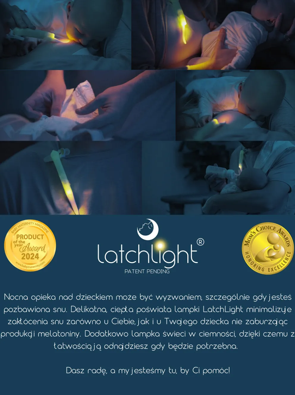 Lampka nocna z klipsem nie zaburzająca fazy snu