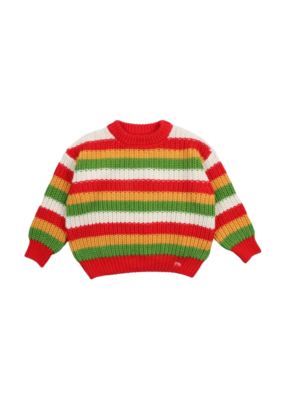 Lantana Jumper Tulip Red Knit Stripes