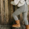 legginsy z wełną merino na szelkach w stylu vintage