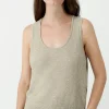 Linen & Cotton Flecked Tank Top
