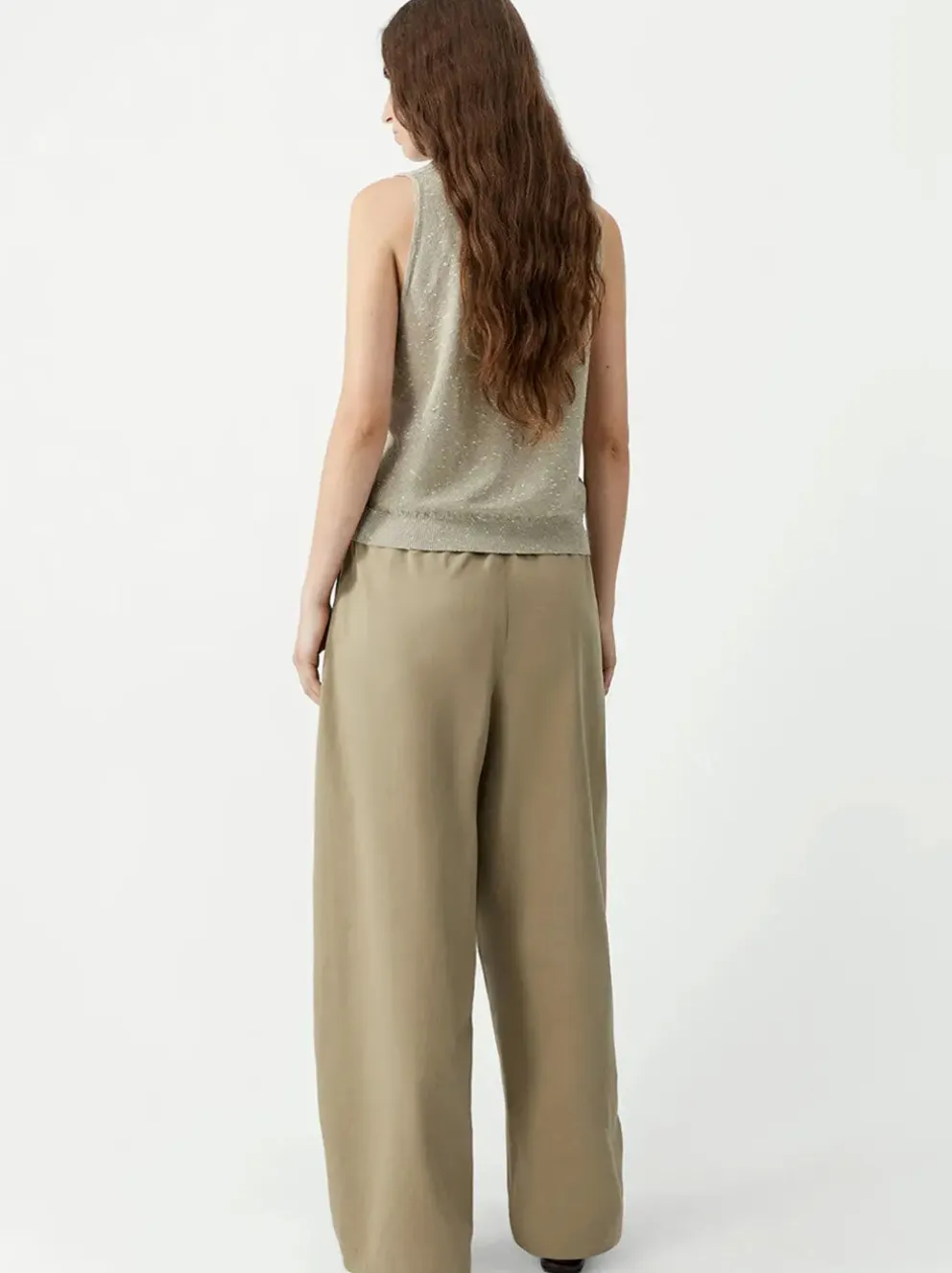 Linen & Cotton Flecked Tank Top