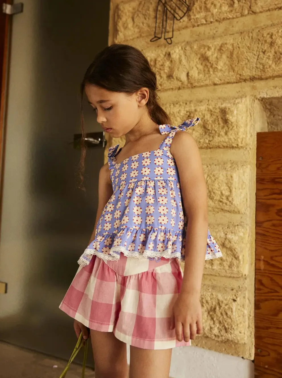 Lucie blouse Pomponette Blue
