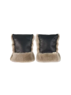 Luksusowe mufki do wózka z naturalną wełną merino