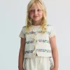 Malva Short Flower Embroidery Natural Denim
