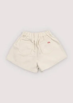 Malva Short Flower Embroidery Natural Denim