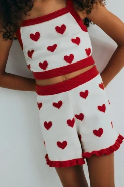 Maqui Top Hearts Jacquard