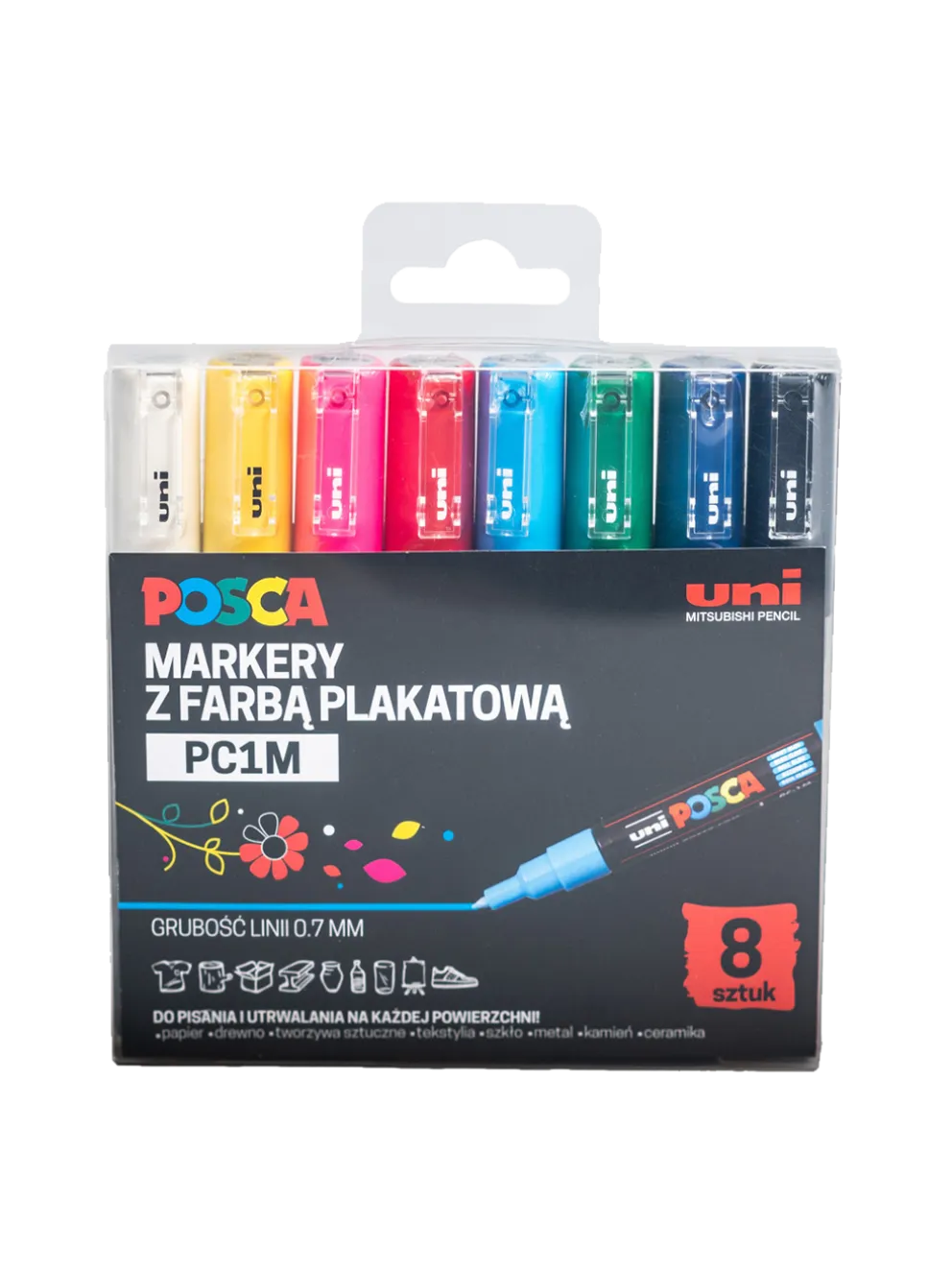 Markery z farbą plakatową POSCA PC1M