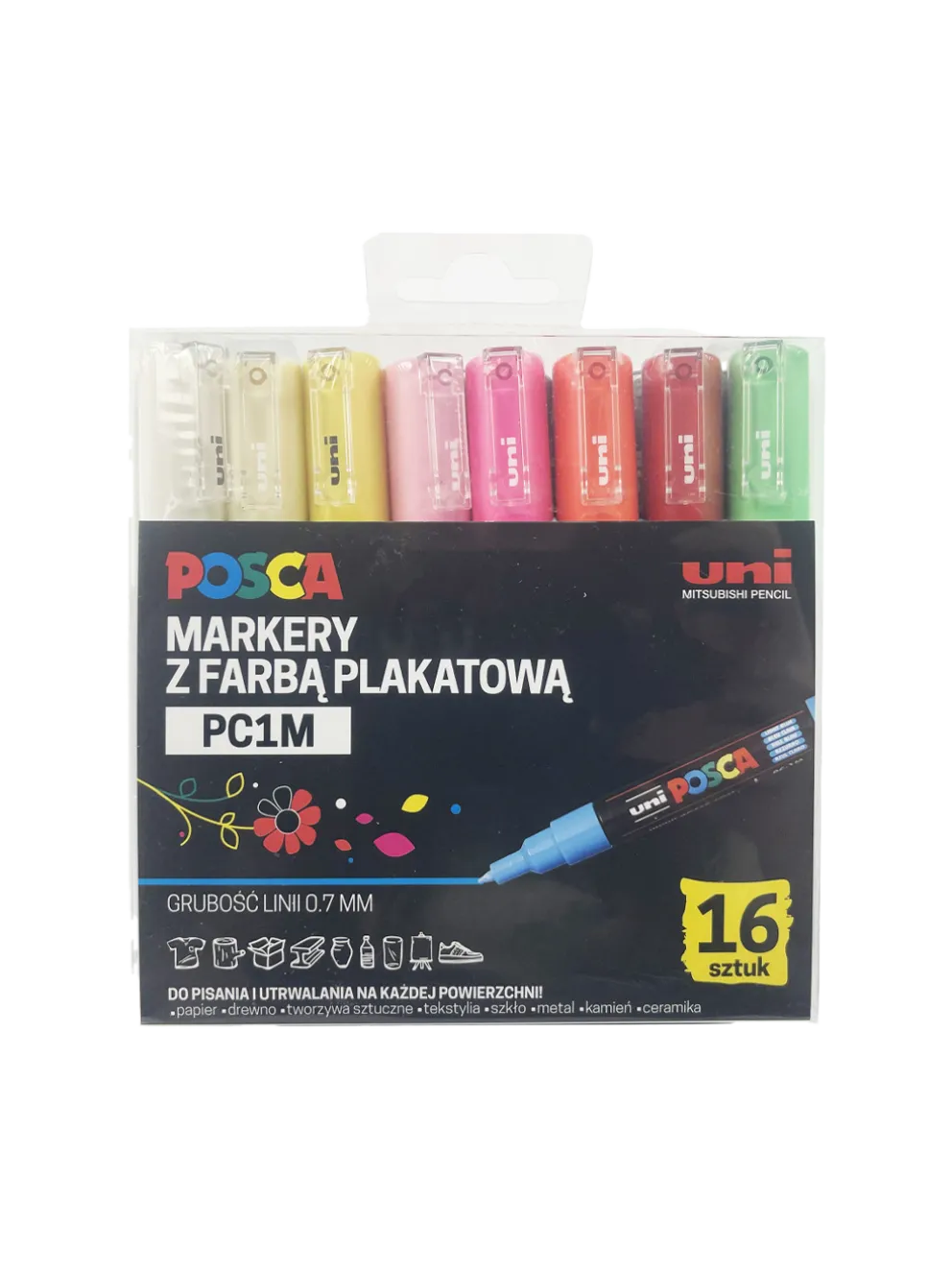 Markery z farbą plakatową POSCA PC1M