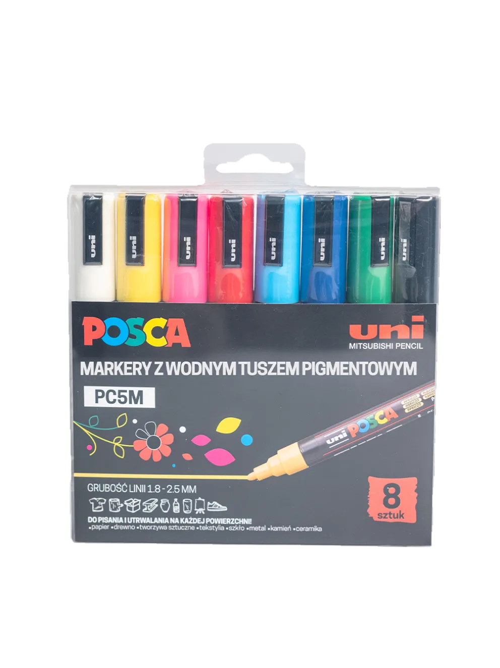 Markery z farbą plakatową POSCA PC5M