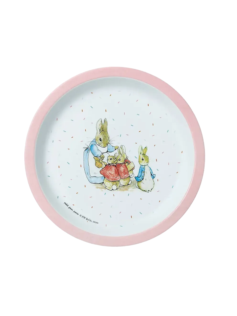 Mały talerz dziecięcy z melaminy Peter Rabbit