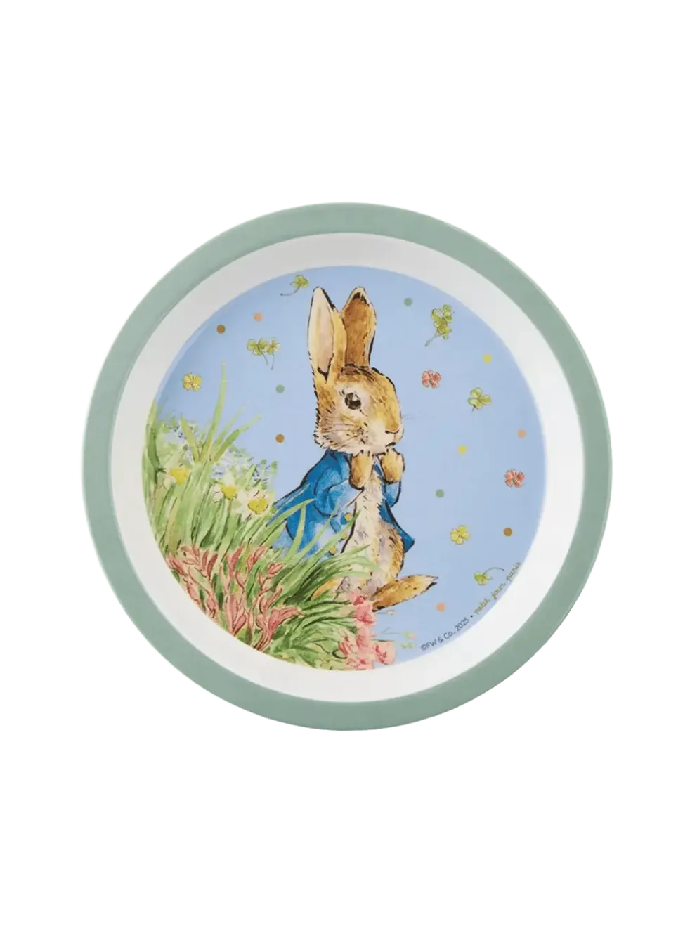 Mały talerz dziecięcy z melaminy Peter Rabbit