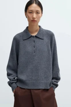 Merino Wool Polo Sweater