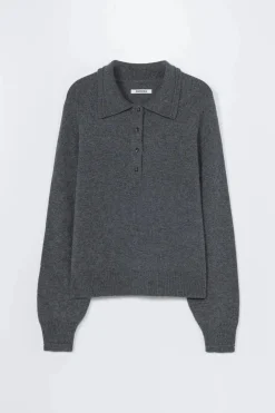 Merino Wool Polo Sweater