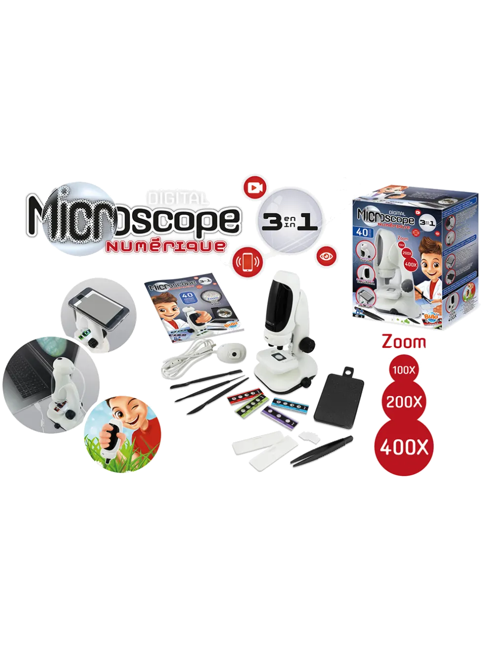 Mikroskop cyfrowy 3w1