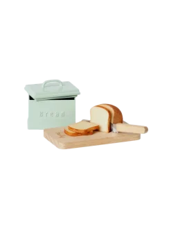 miniaturowy chlebak z deską do krojenia