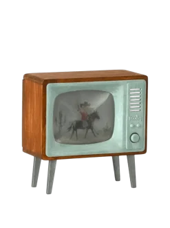 Miniaturowy telewizor retro
