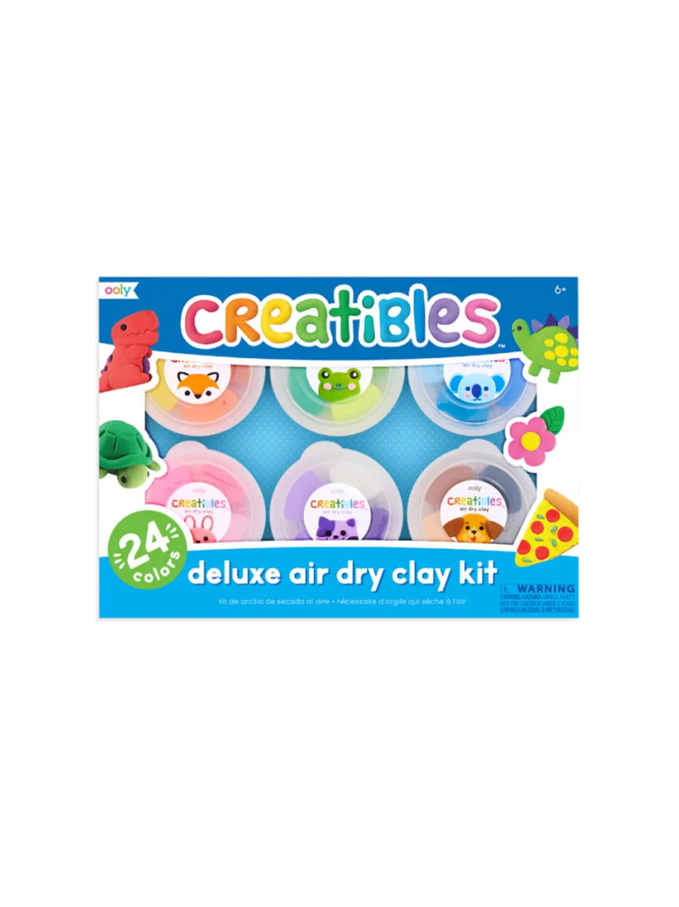 Modelina lekkolina Creatibles Air Dry Clay Kit 24 kolory