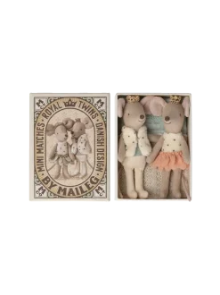 Myszki bliźniaki w pudełku po zapałkach Royal Twins
