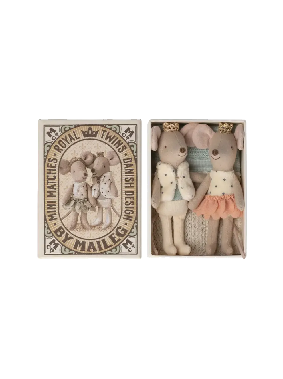 Myszki bliźniaki w pudełku po zapałkach Royal Twins