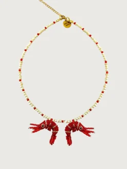 Naszyjnik Baby Prawn & pearls duo necklace