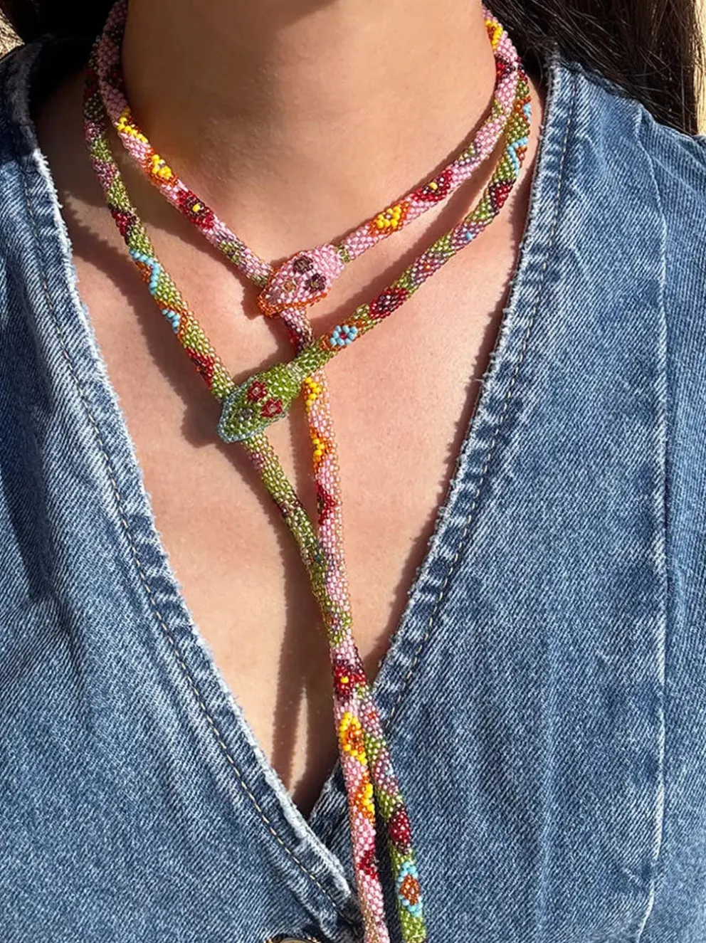 Naszyjnik z koralików Snake Necklace