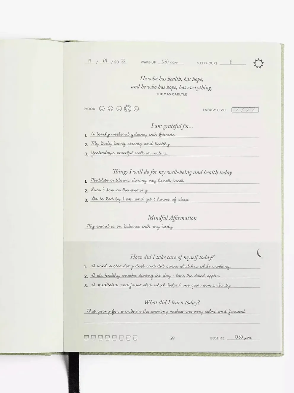 Notatnik The Five Minute Journal Fit Edition