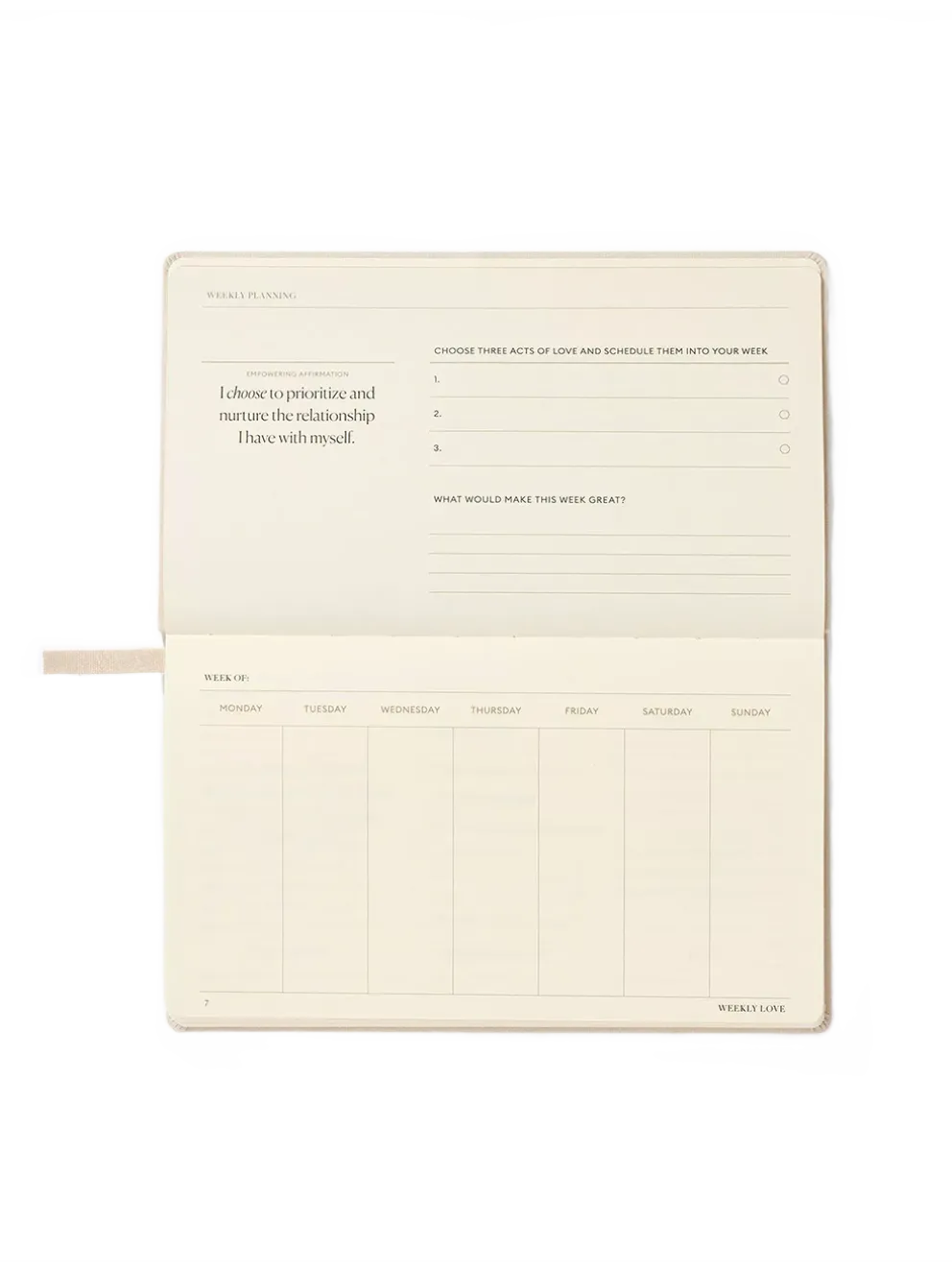 Notatnik The weekly love planner