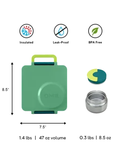 OmieBox lunchbox z termosem i przegródkami