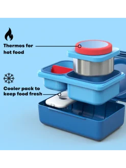 OmieBox UP lunchbox z termosem i przegródkami