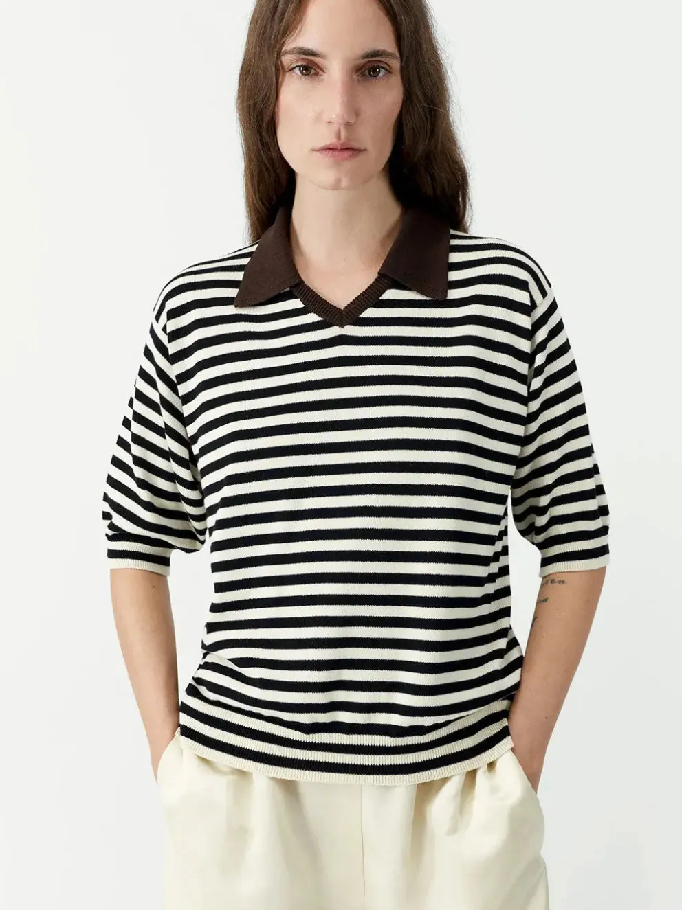 Organic Cotton V-Neck Polo