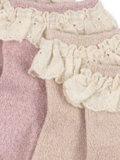 2 Pack Glitter Frill Socks