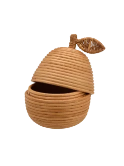 Pear Rattan Box