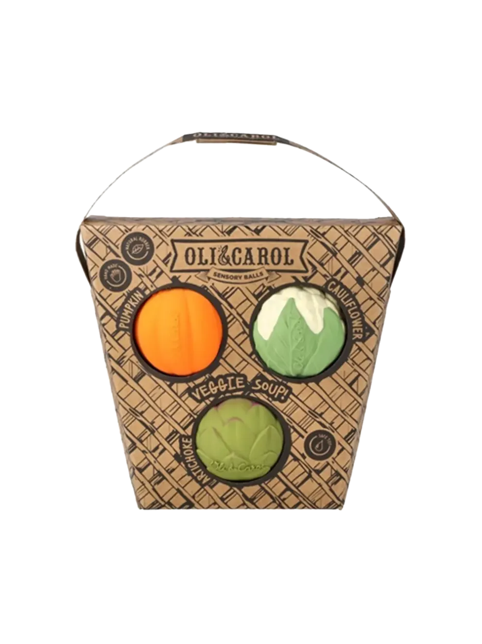 Piłki sensoryczne z kauczuku Veggie Soup